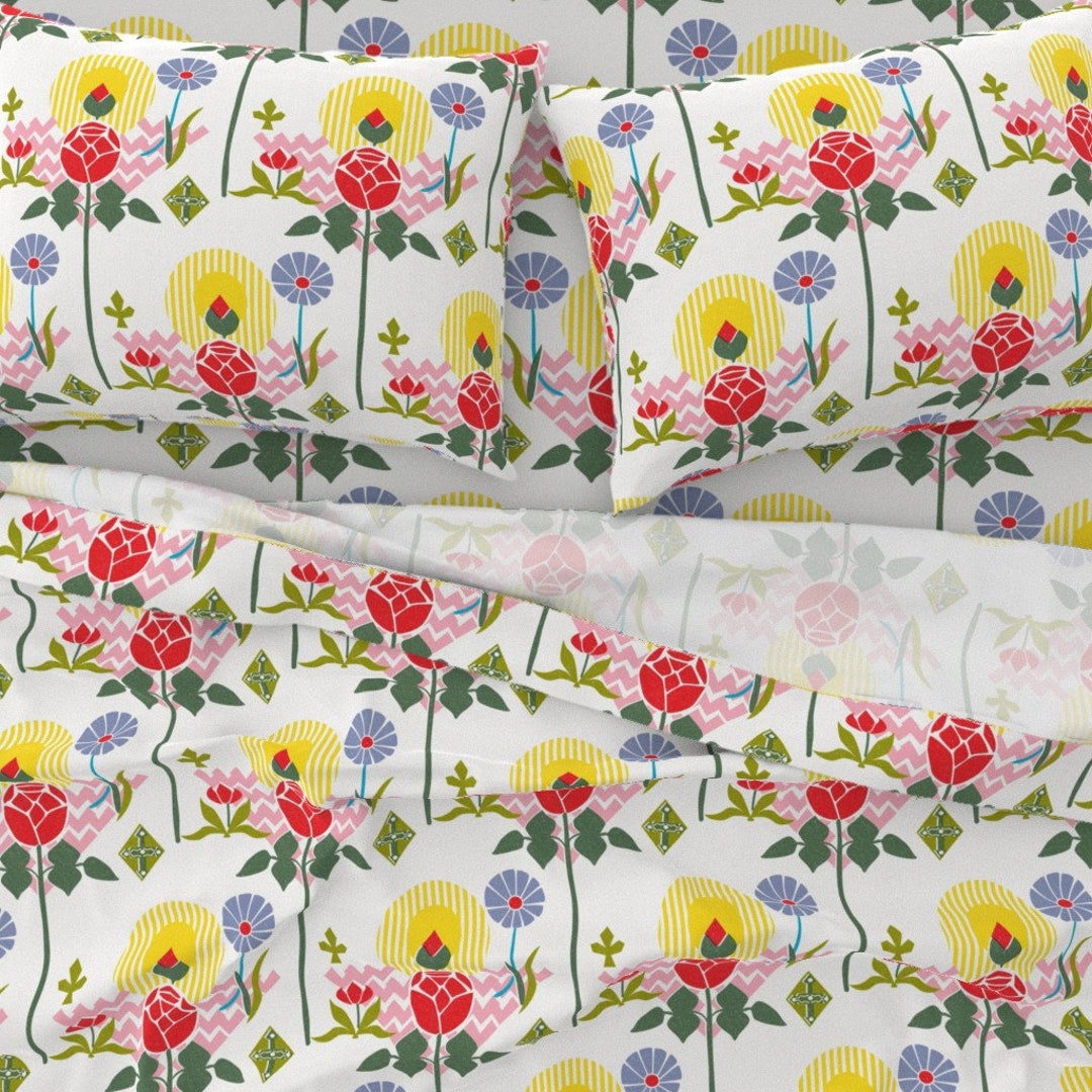 Skandinavische Bettwäsche Schwedisch Modern Floral by - Etsy.de