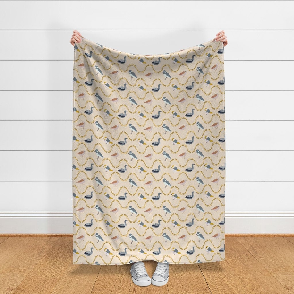 Birds Throw Blanket Birds Of Scandinavia Drop warm by Etsy