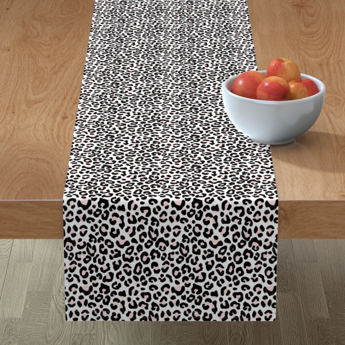 Animal Print Table Runner White Pink Leopard Cheetah by Etsy