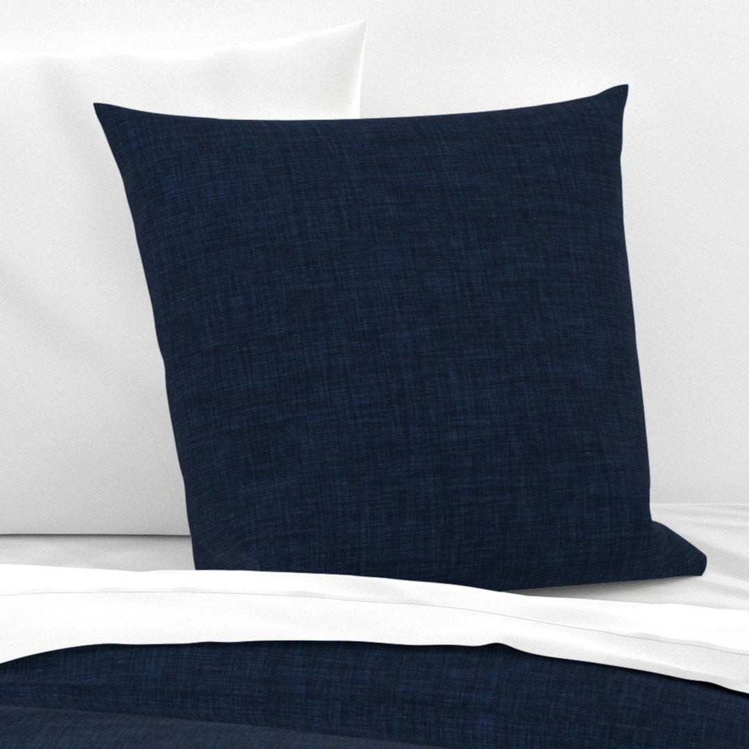 Navy Blue Pillow Sham Weathered Navy by Ivieclothco Linen Etsy