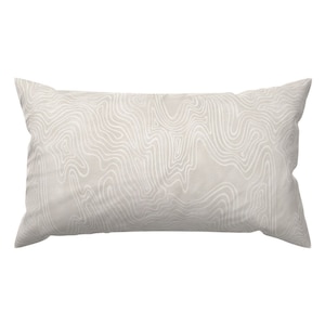 Coussin décoratif minimal neutre - Vague rustique par denesannadesign - Coussin lombaire rectangulaire avec carte topographique, vague simple par Spoonflower