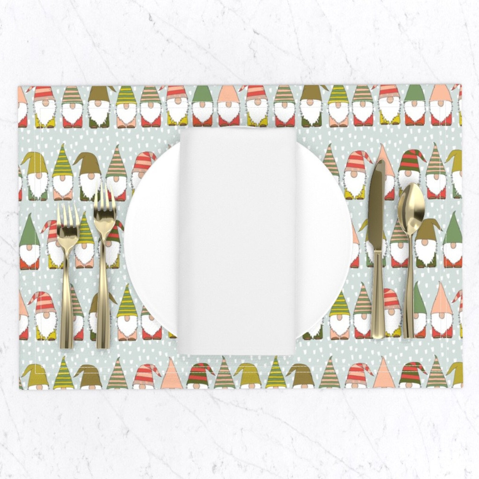 Christmas Gnomes Placemats set of 2 Christmas Gnomes by Etsy