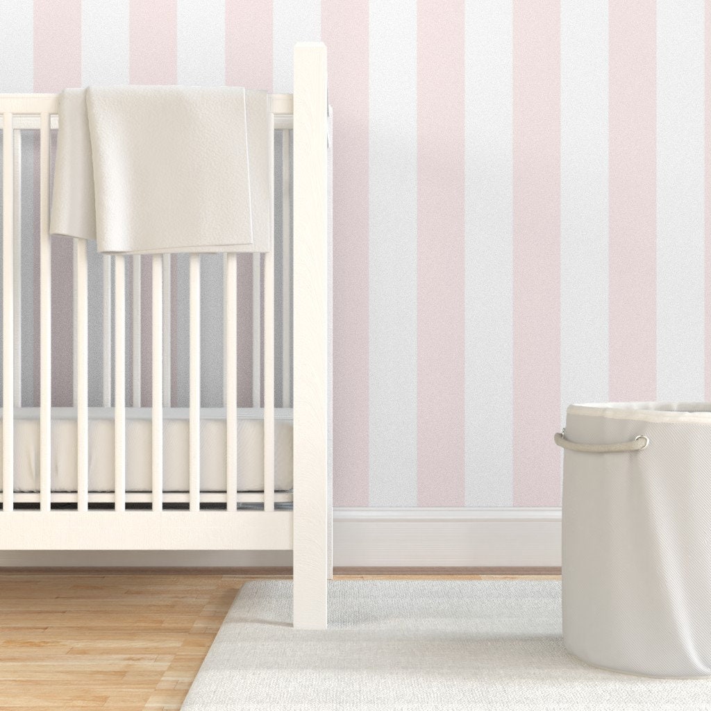 Pale Pink Commercial Grade Wallpaper Baby Pink and White - Etsy