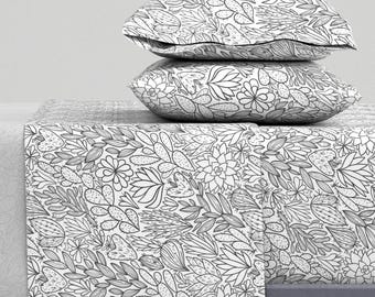 Cactus Bedding: Tropical Succulents Cotton Sateen Sheet Set
