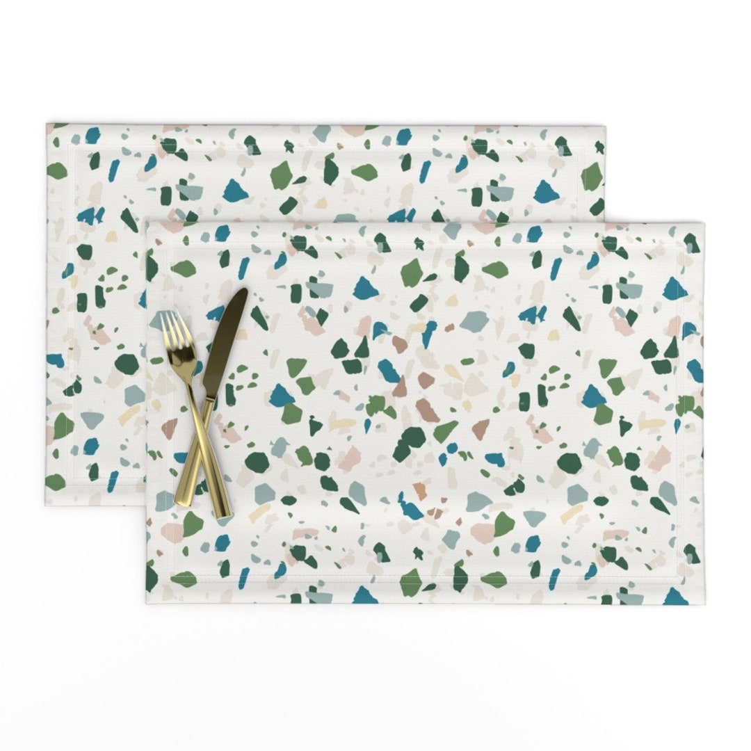 Vintage Placemats set of 2 Terrazzo by Holli_zollinger Modern Dot Spot