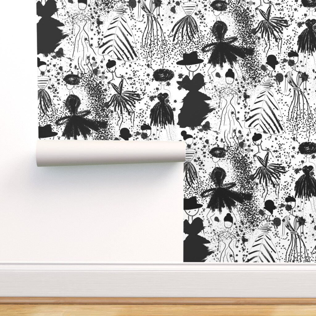 Black and White Wallpaper Black and White Fashion by Etsy