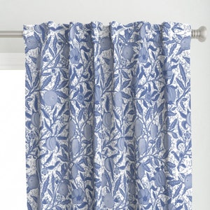 Pomegranate Curtain Panel - Morris Fruit by peacoquettedesigns - Victorian Style Arts And Crafts Custom Curtain Panel by Spoonflower