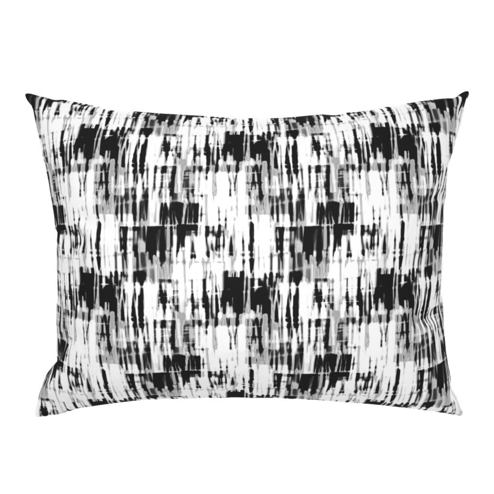 Grayscale Pillow Sham Crowd in Rain Black and White by Etsy