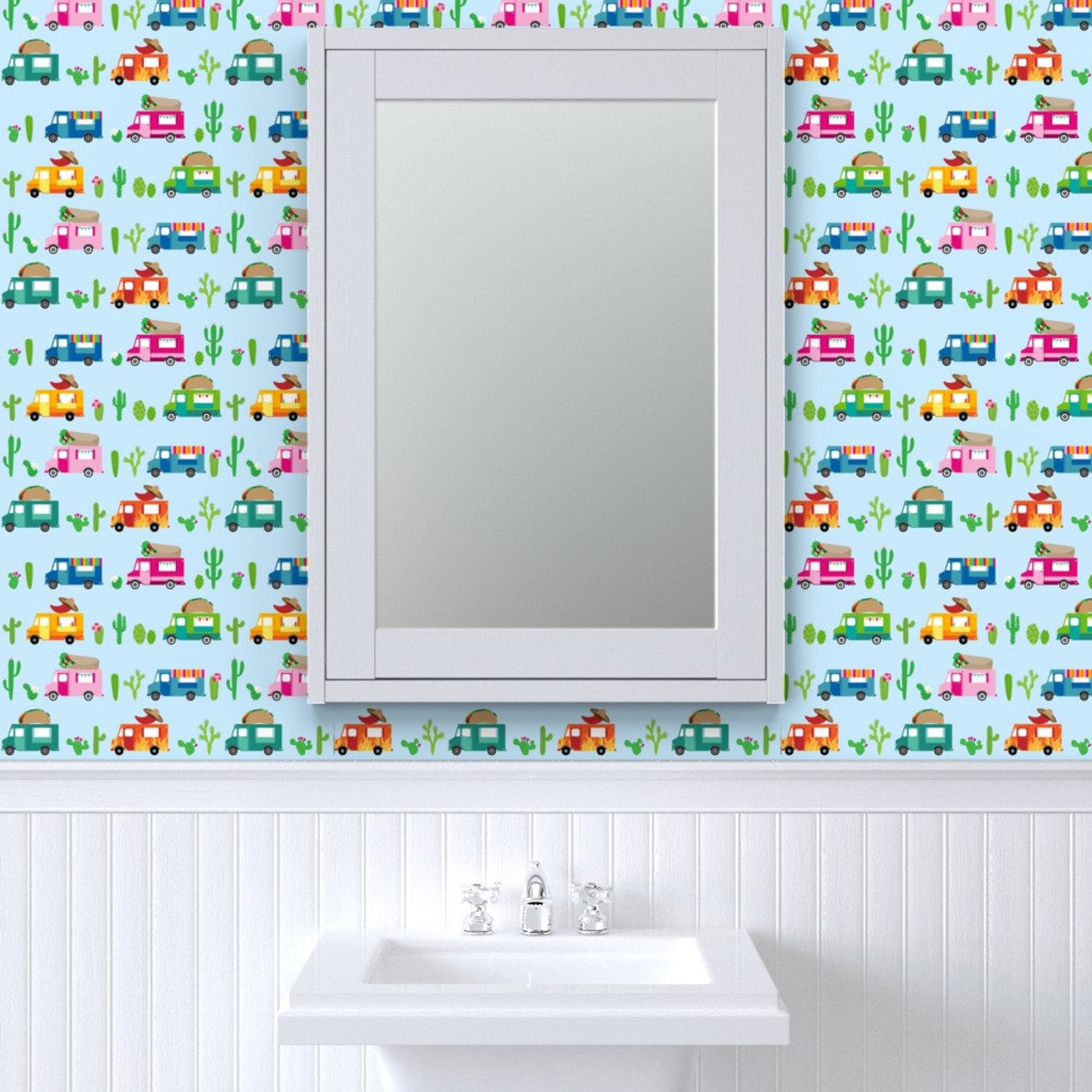 Taco and Burritos Wallpaper Mexican Food Trucks by - Etsy