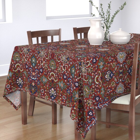 Dark Red Tablecloth Burgundy Damask Tapestry by - Etsy Canada