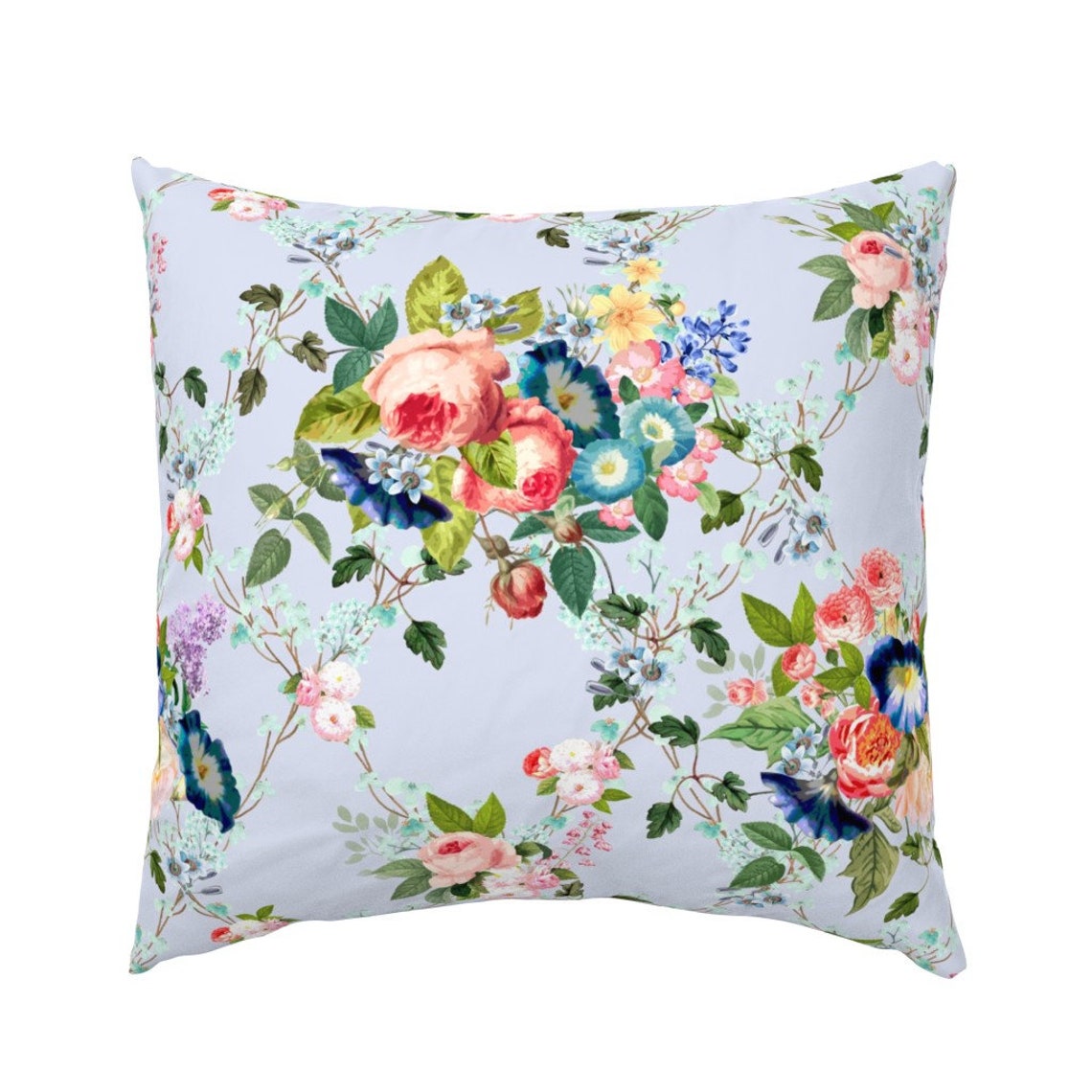 English Rose Garden Pillow Sham Chintz by Pattern_garden Etsy