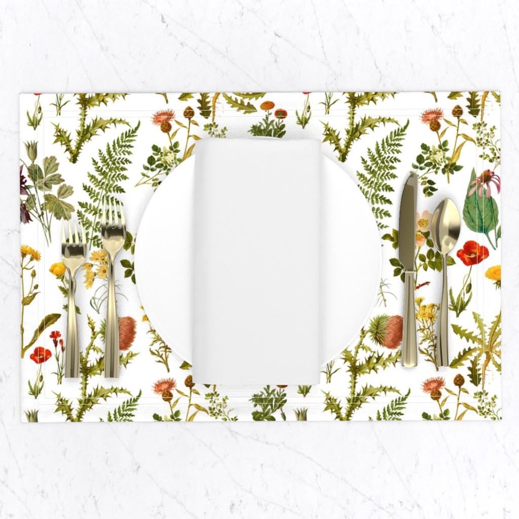 Woodland Flowers Placemats Set of 2 - Spring Flowers Nature Art ...