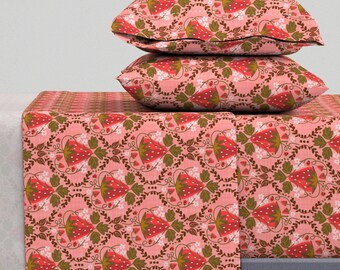 Set Yanil fundas nórdica almohada bajera 100% algodón cuadros rosa