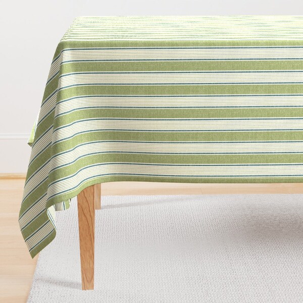 Ticking Tablecloth Etsy