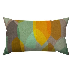 Mid Century Modern Accent Pillow - Mid Century Colour Blocks by ceciliamok - Retro 1950s 1960s Rectangle Lumbar Throw Pillow by Spoonflower