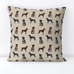 German Pointer Throw Pillow - German Shorthaired Pointer by petfriendly - Hunting Dogs  Decorative Square Throw Pillow by Spoonflower