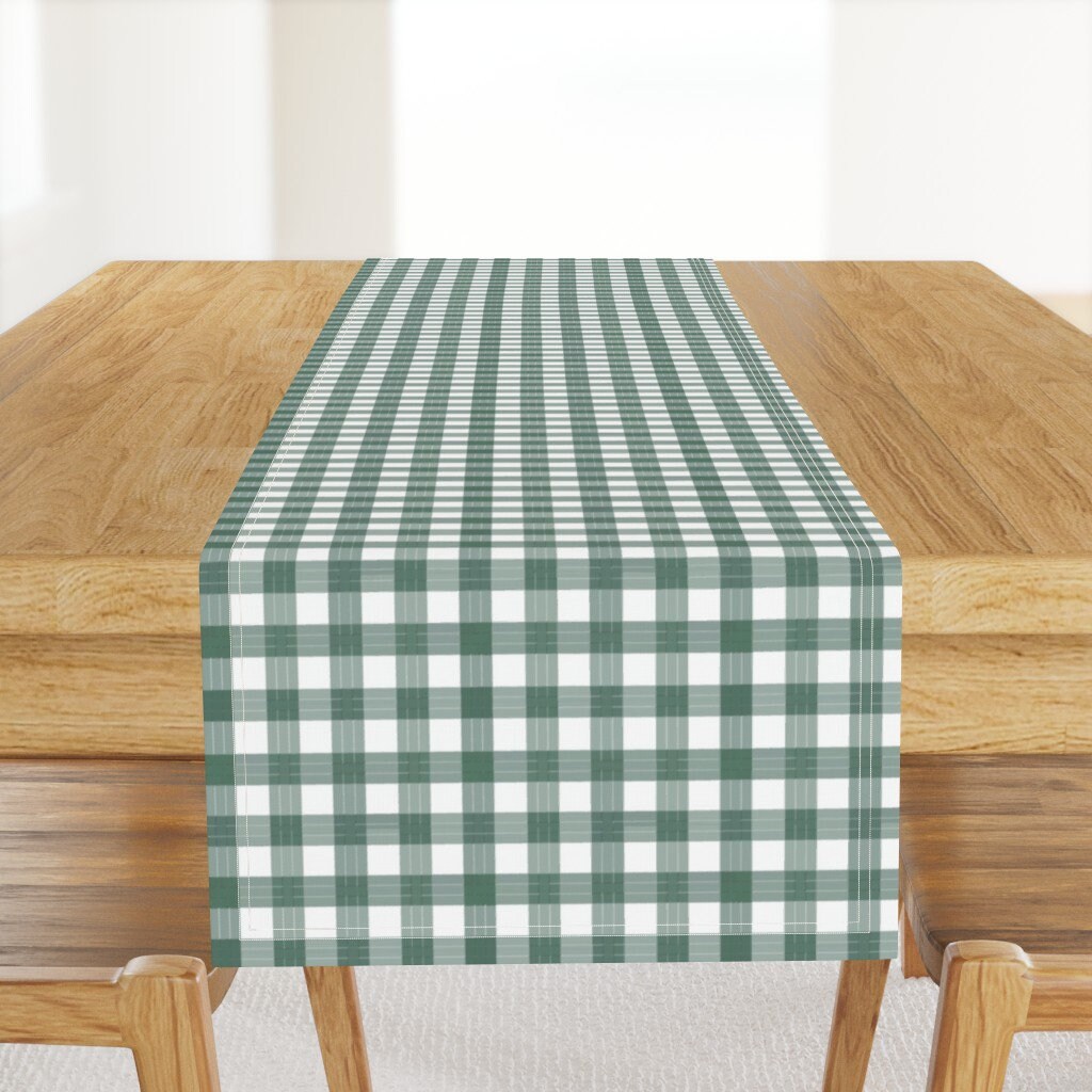 14x48 Green Preserved Moss Table Runner With Fishnet Grid, Wedding