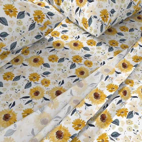 William Morris Sunflowers, Mustard and Golden Yellow Wrapping Paper