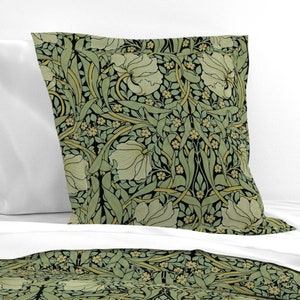 Victorian Floral Bedding Pimpernel by peacoquettedesigns Vintage Style Damask Cotton Sateen Duvet Cover OR Pillow Shams by Spoonflower image 8