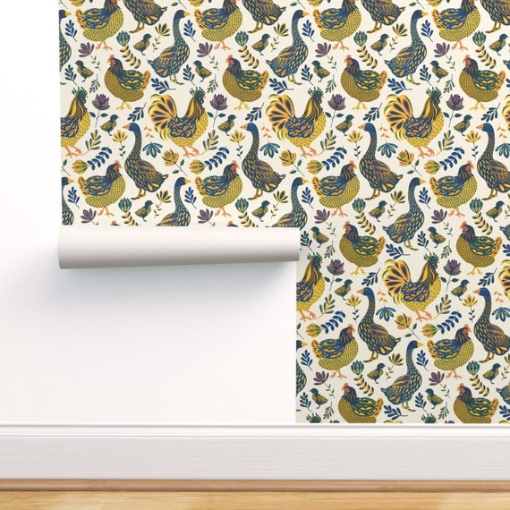 Farmhouse Floral Wallpaper French Farm by Lapetitelecour | Etsy
