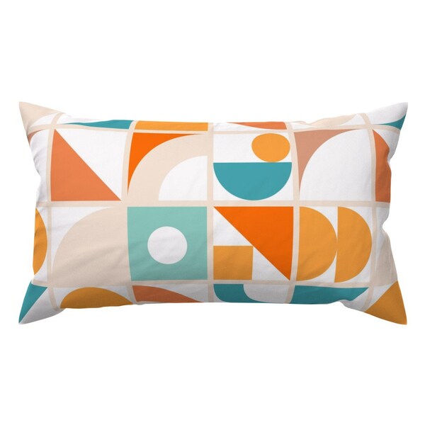 Teal and Orange Pillow Etsy