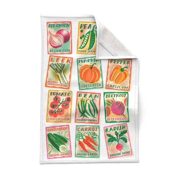 Seed Packets Tea Towel Seed Packets Tea Towel