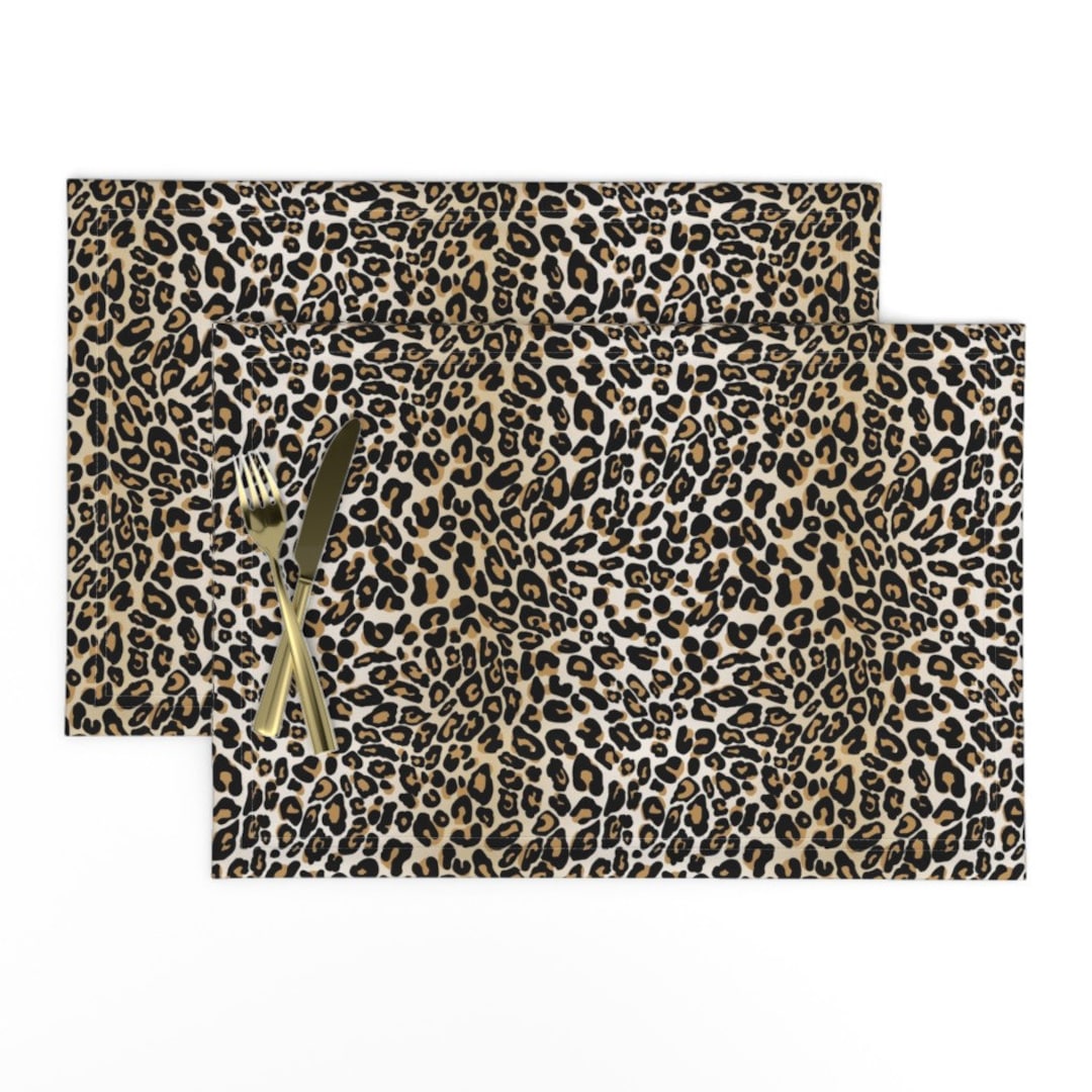 Cheetah Spots Placemats set of 2 Classic Leopard by Etsy