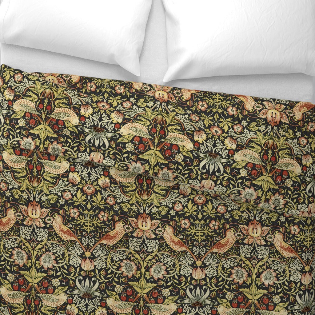 Morris Inspired Duvet Cover Strawberry 