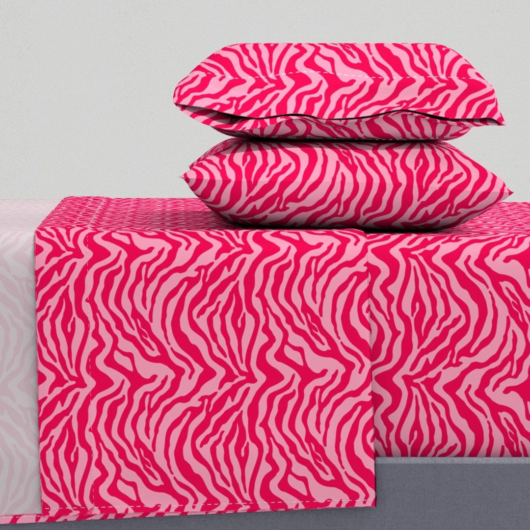 Animal print sheets zebra pink by styleshop glam pink zebra exotic