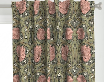 Victorian Floral Curtain Panel - William Morris Antique Vintage Historical Timeless Classic Custom Curtain Panel - Pimpernel by utart -
