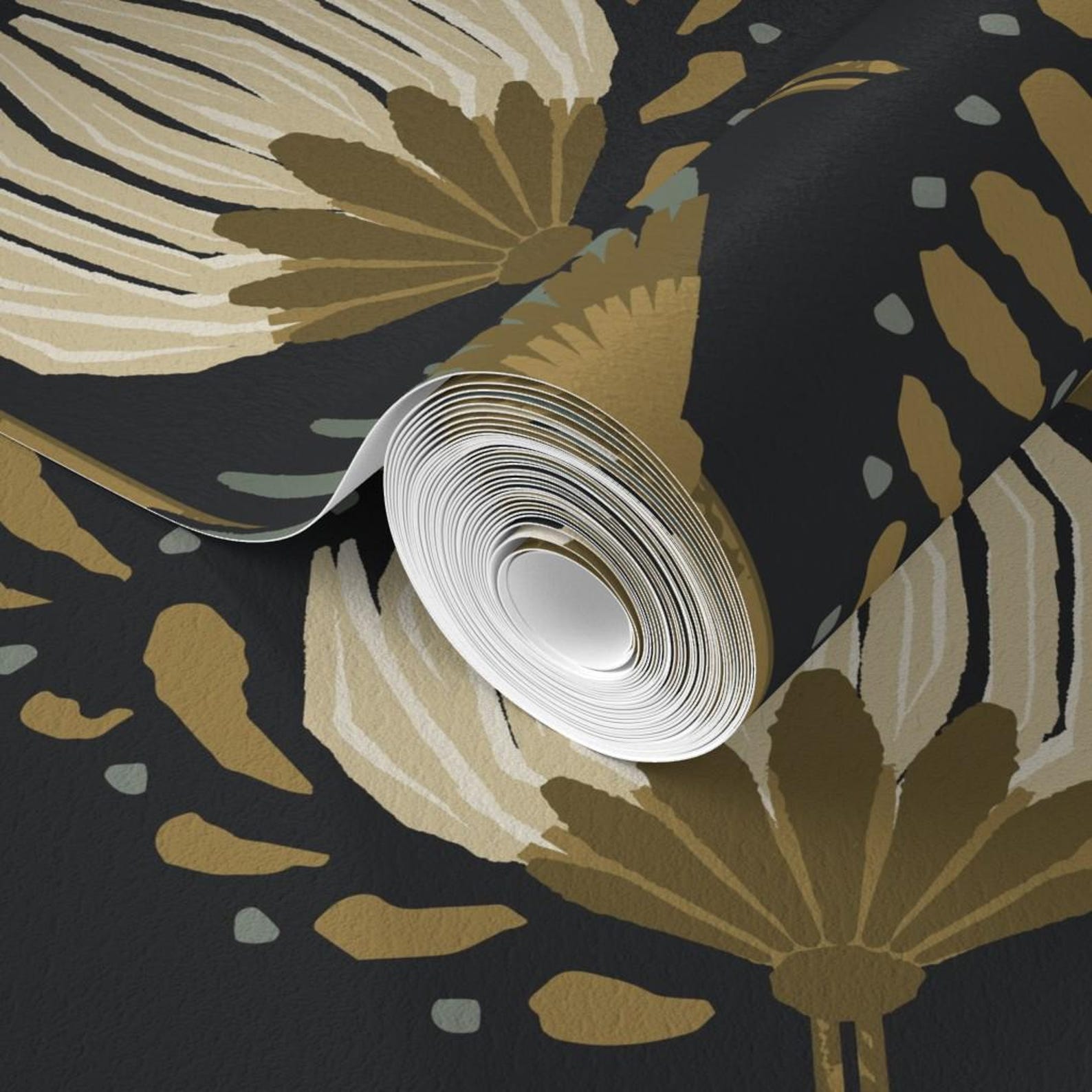 Hollywood Regency Nonpasted Wallpaper 1920 Blossom Floral by Nancy — free download