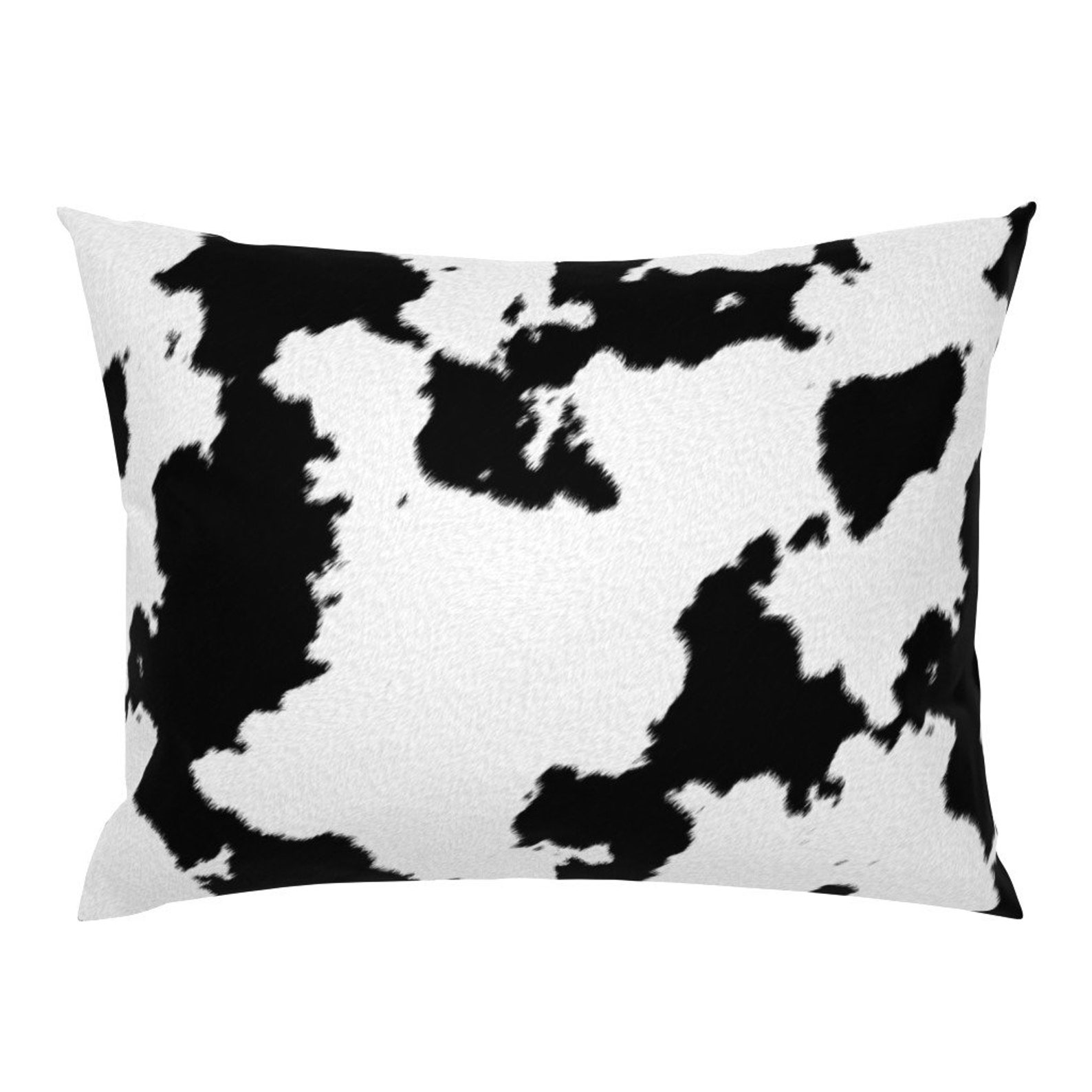Dairy Pillow Sham White Dairy Cow Hide by Themadcraftduckie Etsy