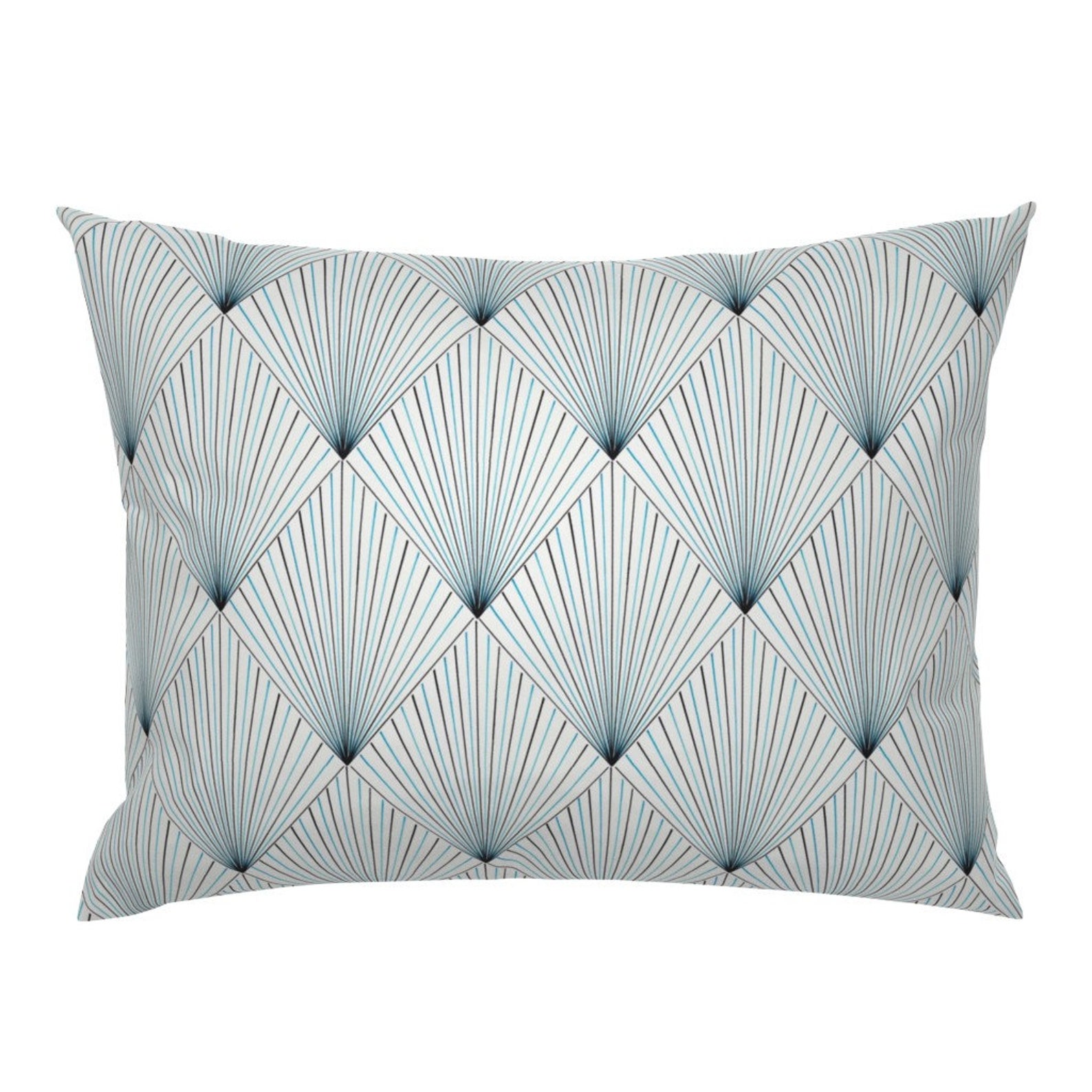 Art Deco Pillow Sham Art Deco by Kitty_legg 1930s Diamonds Etsy