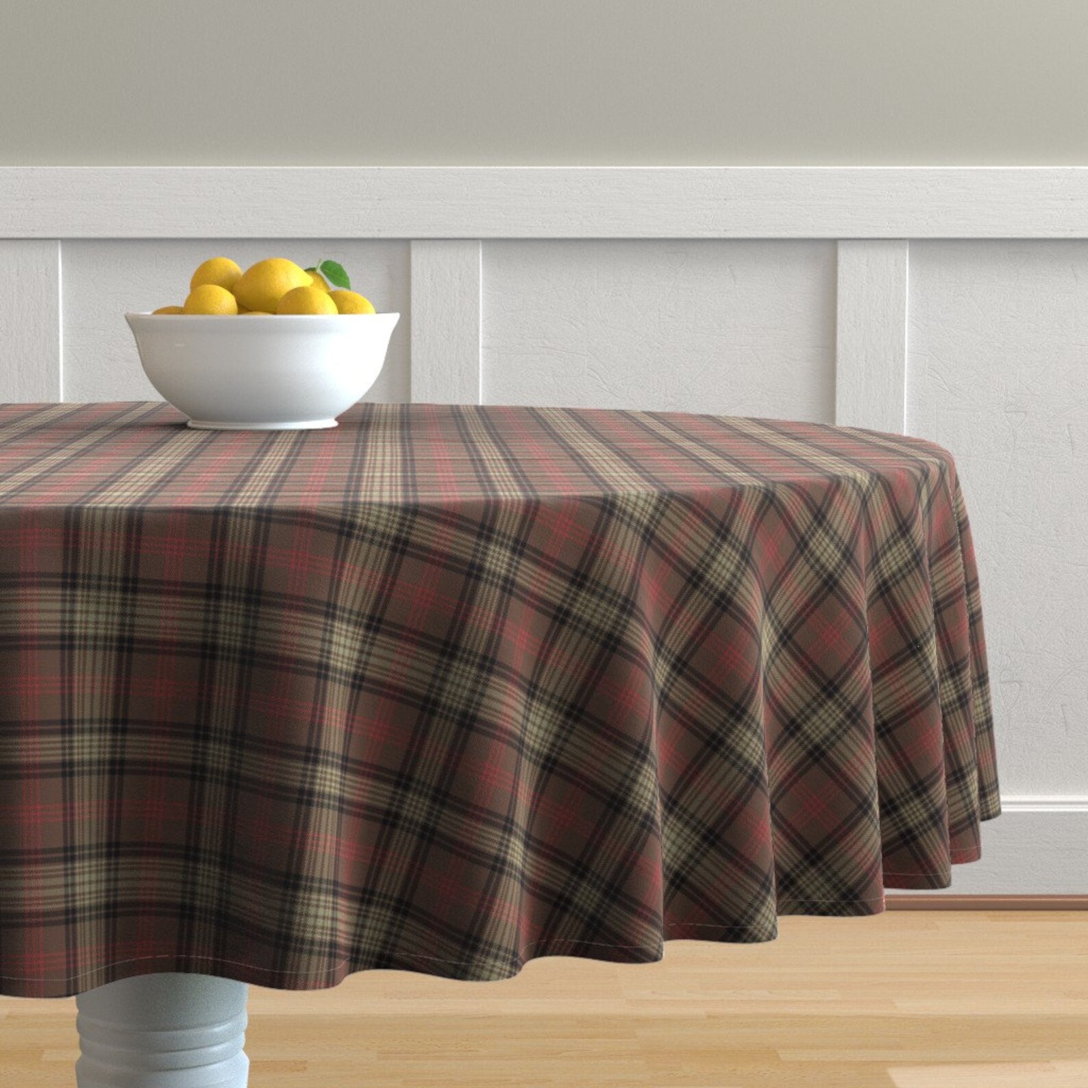 Tartan Round Tablecloth Ross Hunting Weathered Tartan 12 Etsy