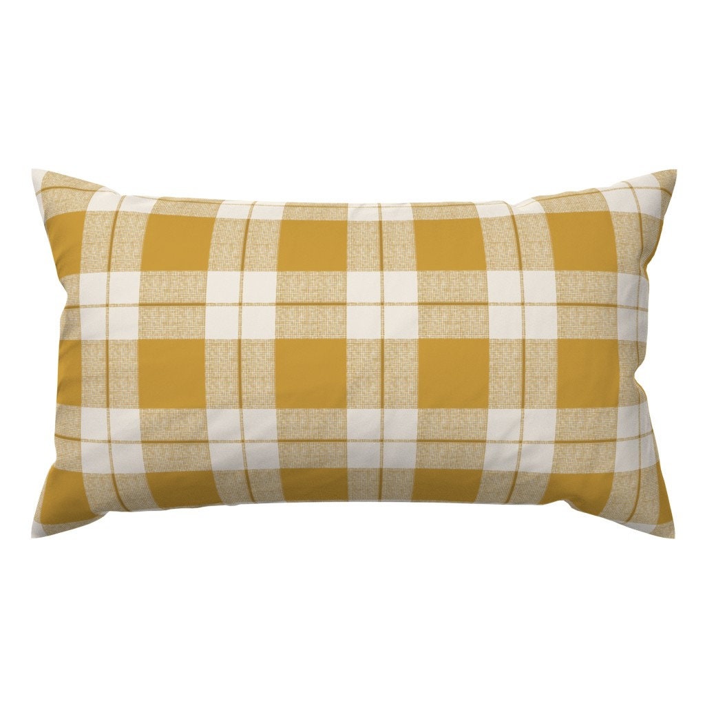 Yellow plaid pillows new arrivals
