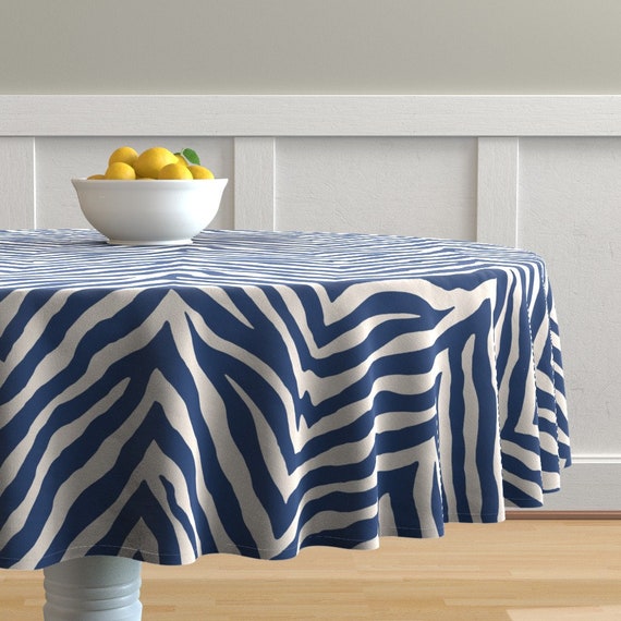 Abstract Zebra Cotton Sateen Tablecloth by Spoonflower Animal Print Tablecloth Zebra by
