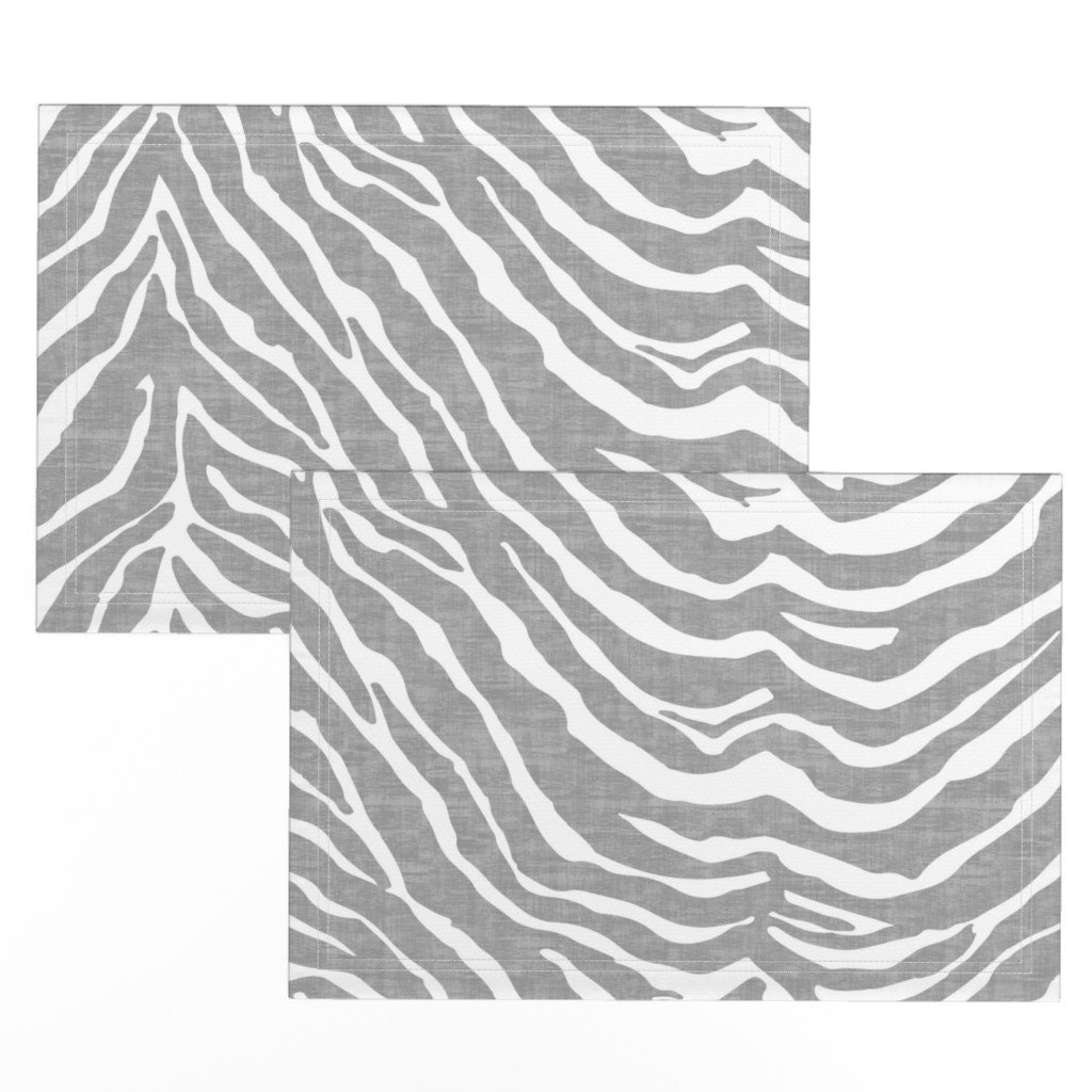 Animal Print Placemats set of 2 Zebra Texture by Kimsa Etsy