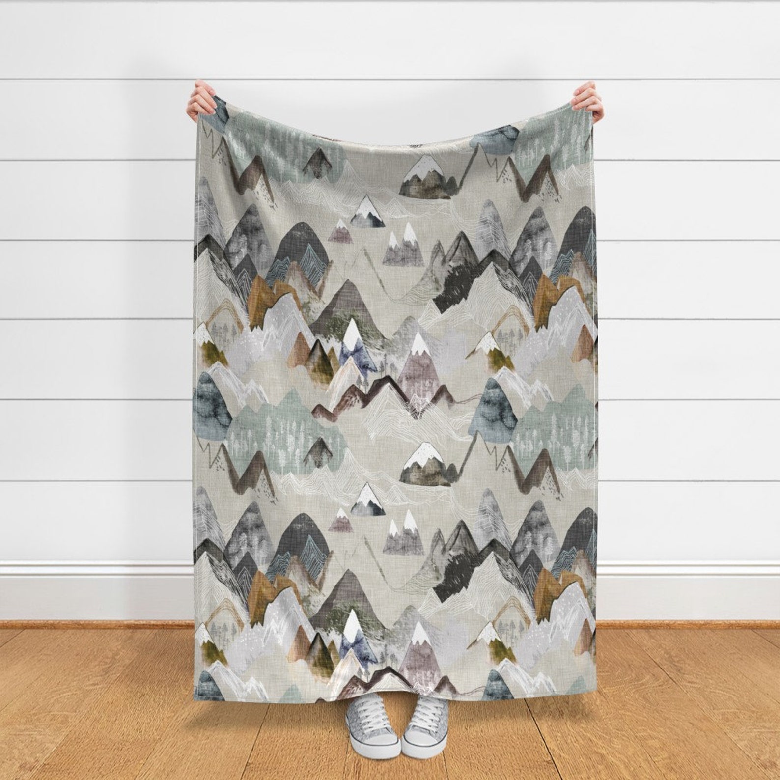 Mountain Adventure Throw Blanket Call Of The Mountains Lrg Etsy