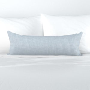 Pastel Blue XL Lumbar Pillow - Spots Small by fleabat - Tiny Check Light Blue  Extra Large Rectangle Lumbar Pillow by Spoonflower