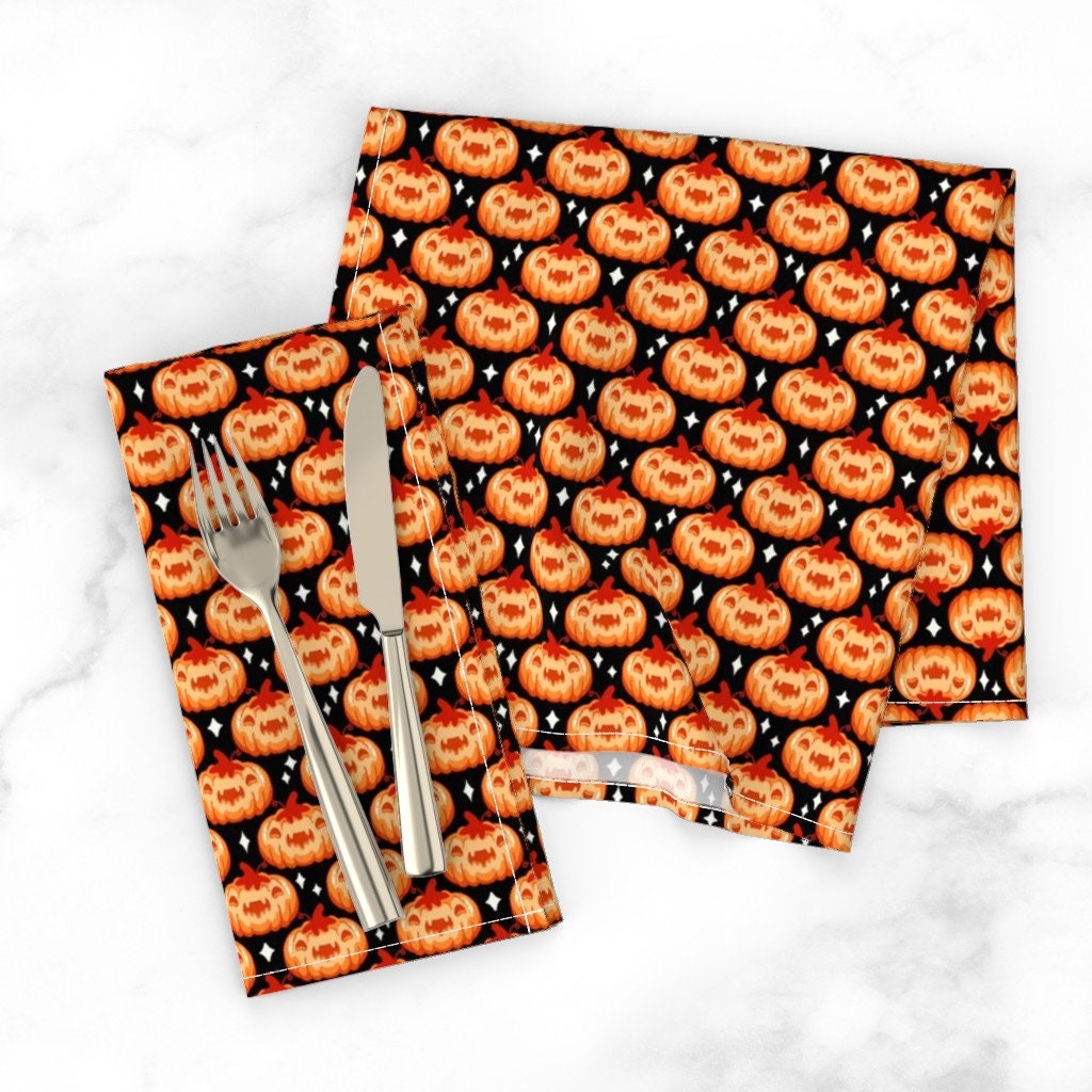 Discover Spooky Pumpkins Dinner Napkins Halloween Night Extra-small Scale