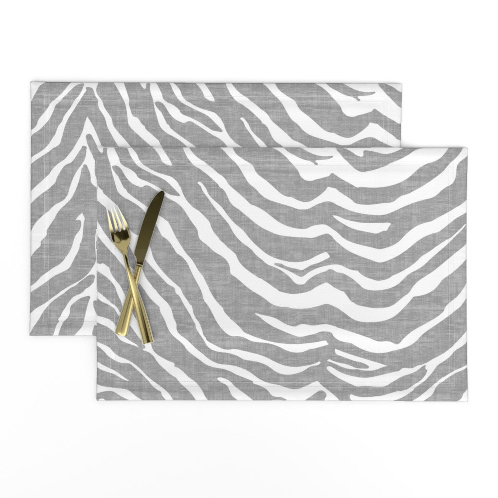Animal Print Placemats set of 2 Zebra Texture by Kimsa Etsy