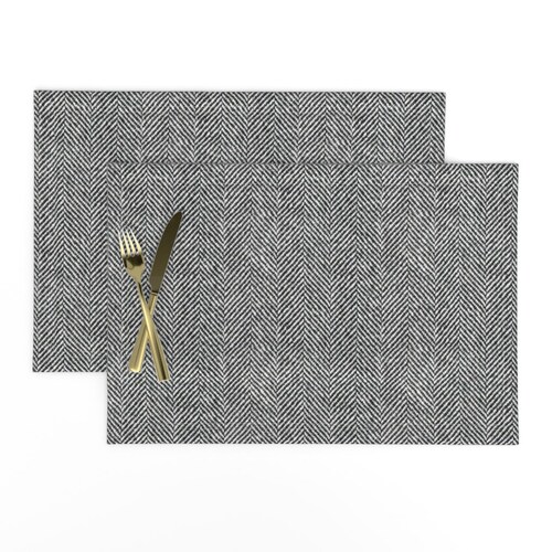 Minimalist Placemats set of 2 Black and White Dots by Etsy
