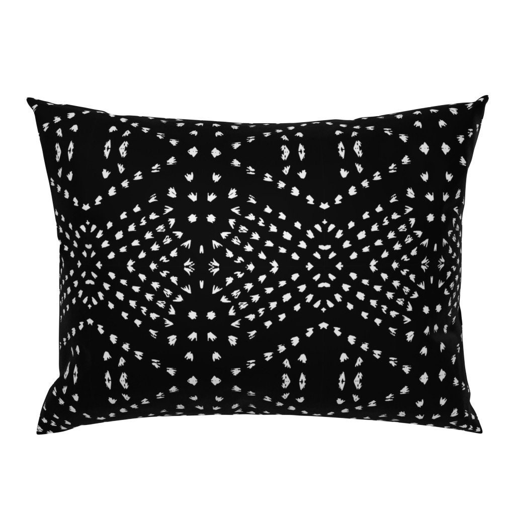 Black Pillow Sham Boho/_tile Smaller by holli/_zollinger White Modern Dot Pattern Tile Cotton Sateen Pillow Sham Bedding by Spoonflower