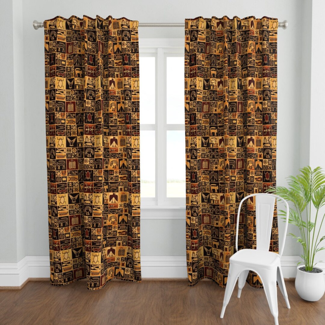 Vintage Look Curtain Panel Desert Animals by Chicca_besso - Etsy Australia Vintage Look Curtain Panel Desert Animals by Chicca_besso - Etsy Australia
