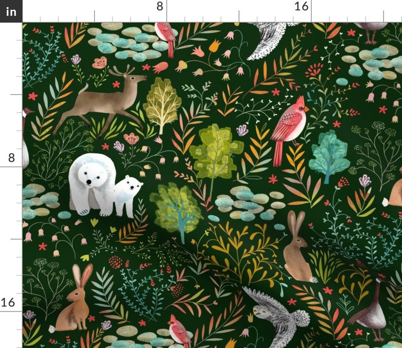 Baby Woodland Animal Duvet Cover Forest Animals by Etsy