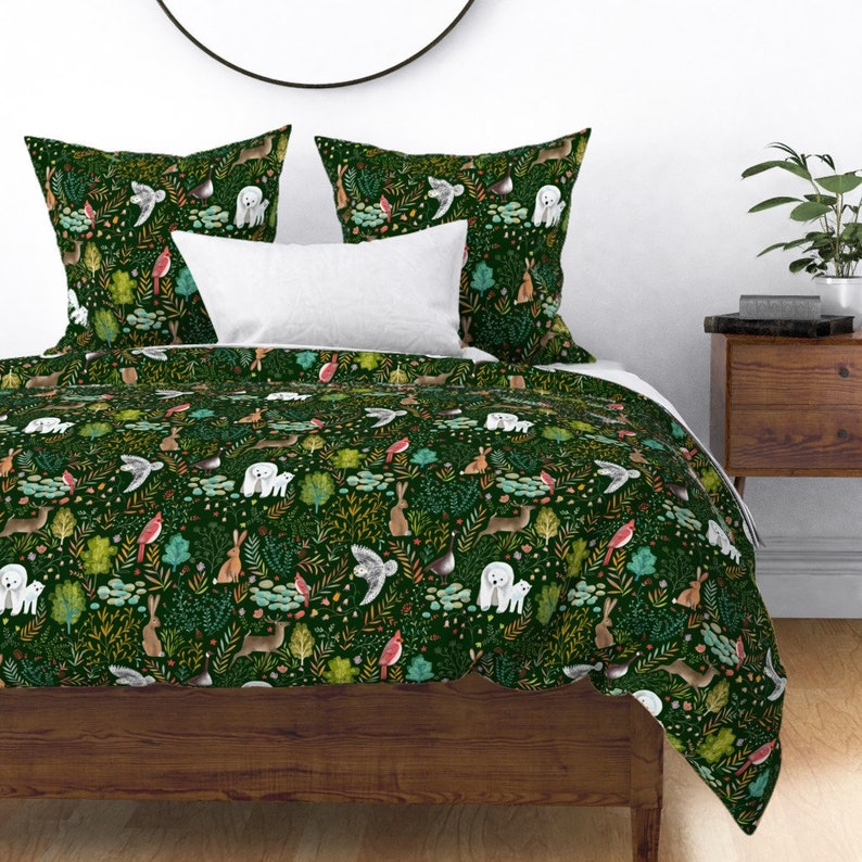 Baby Woodland Animal Duvet Cover Forest Animals by Etsy