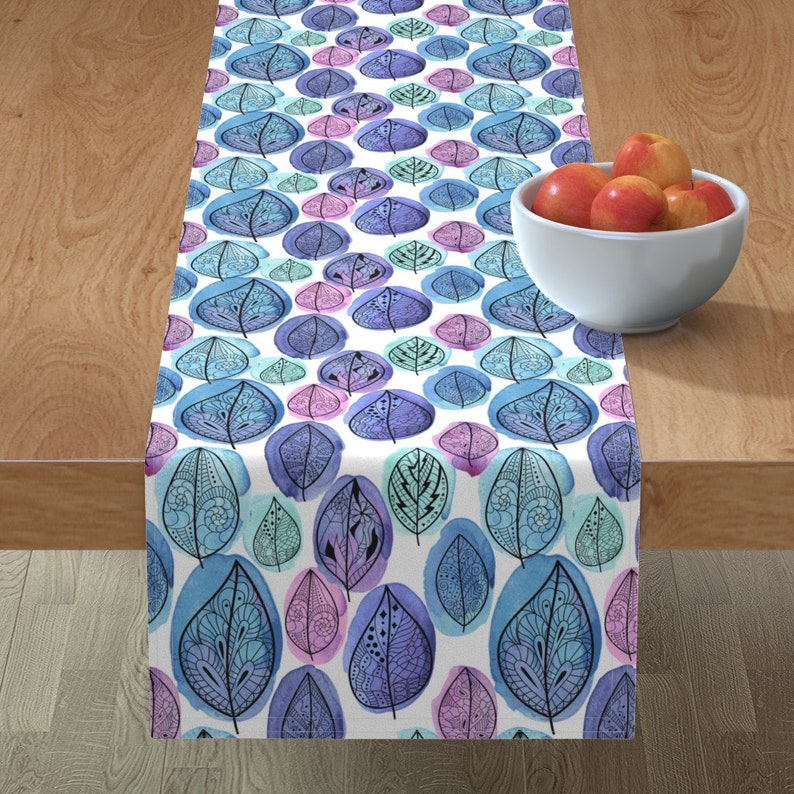 KESS InHouse Gabriela Fuente Blue Fun Table Runner KESS InHouse Gabriela Fuente Blue Fun Table Runner