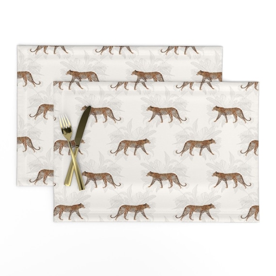 Cheetah Safari Placemats set of 2 Cheetah Park by Etsy
