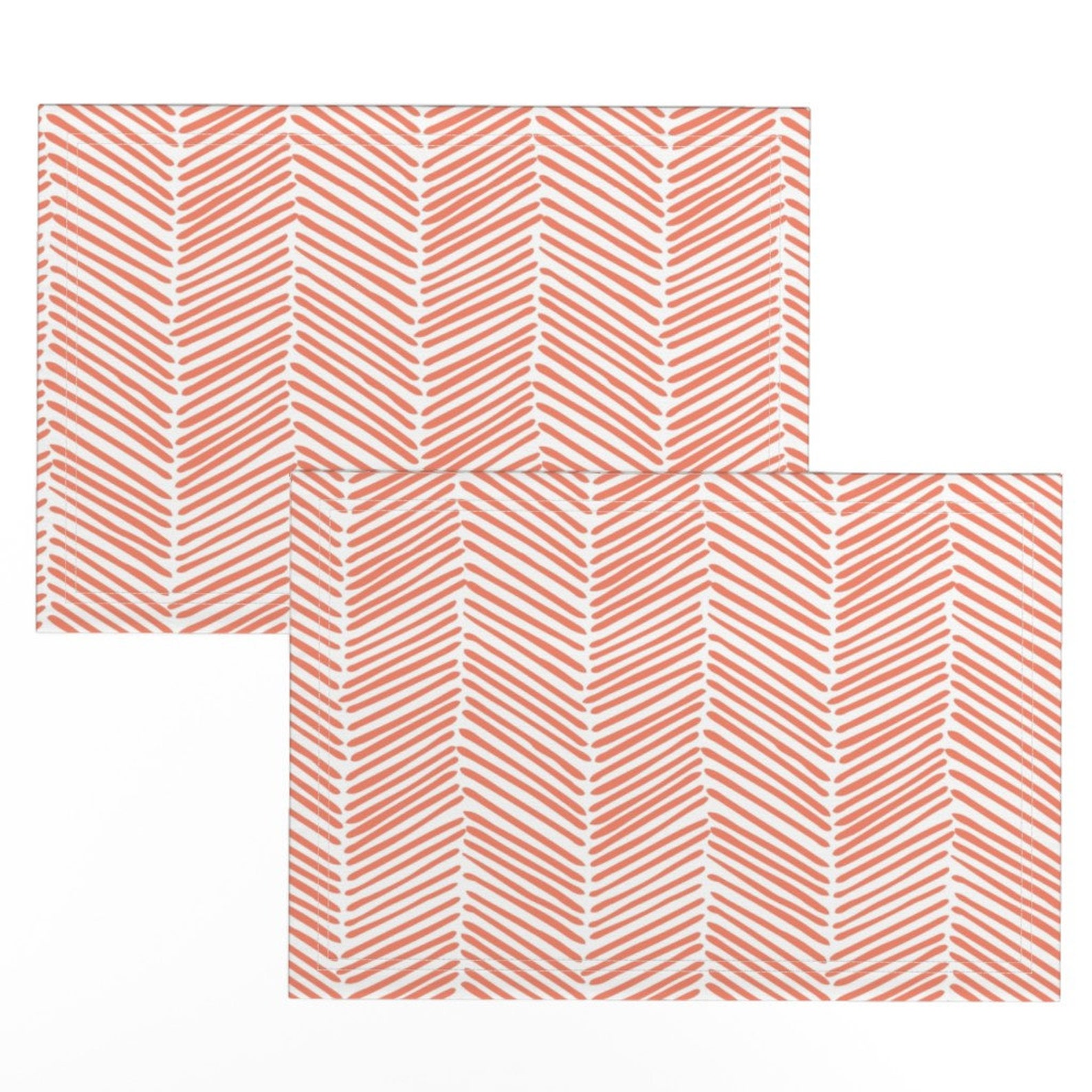 Herringbone Placemats set of 2 Freeform Arrows in True Etsy