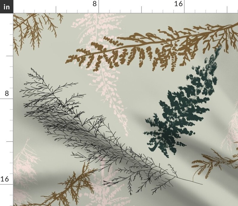 Pine Tree Forest Pine Needles Cotton Sateen Sheet Set Bedding by Spoonflower Christmas Tree Sheets Big Fir Branches by juliaschumacher